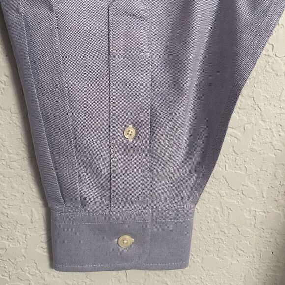 L.L. Bean Blue Casual Button Down Pocket Cotton Men’s Dress Shirt Size 17,5/35 - Picture 6 of 10